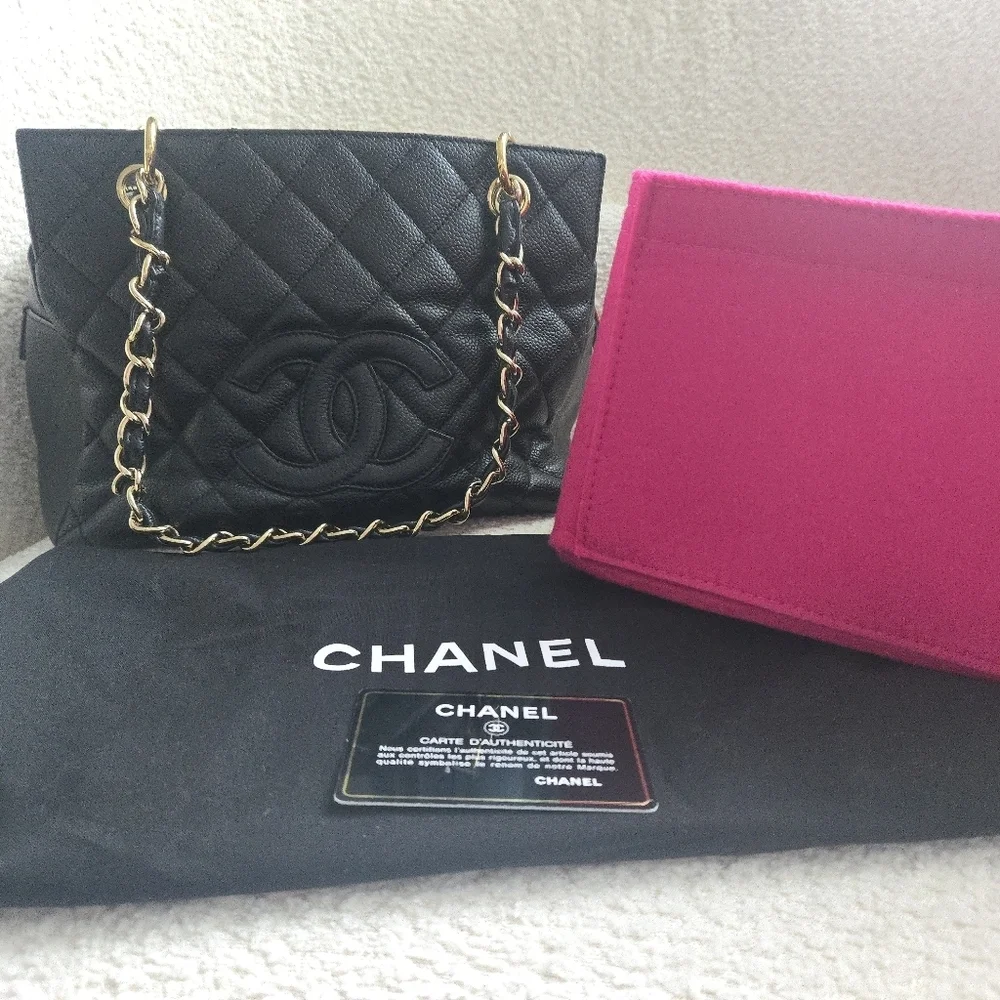 Chanel Vintage Caviar Petite Timeless Shopper Tote – Black